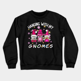 Funny Christmas Gnome Hanging With My Gnomies Family Pajamas Crewneck Sweatshirt